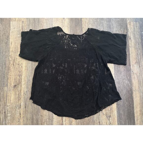 Jessica Simpson Black Lace Top Size 2X - Picture 8 of 8